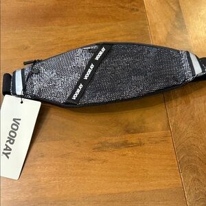 Vooray Black Reflective Crossbody Belt Bag